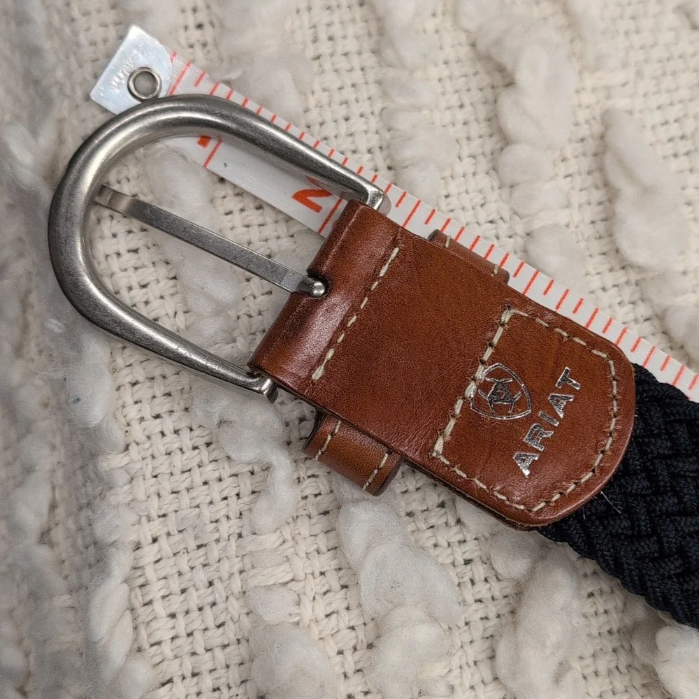 Ariat Men's Dark Blue Navy Woven Braided Belt 48